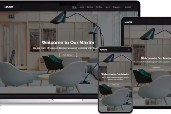 Featured image Maxim - One Page Website Template: A Review of a Modern HTML Template