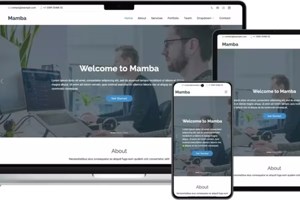 Featured image Mamba - Modern and Creative One-Page HTML Template Built on Bootstrap