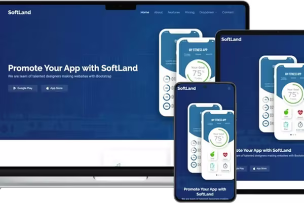 Featured image SoftLand: A Modern and Creative HTML Template for App and Service Presentation