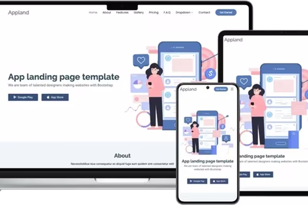 Images for the article Appland - The Perfect Template for Mobile App Presentation