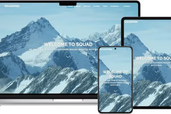 Images for the article Squadfree - A Versatile HTML Template for Creative Projects