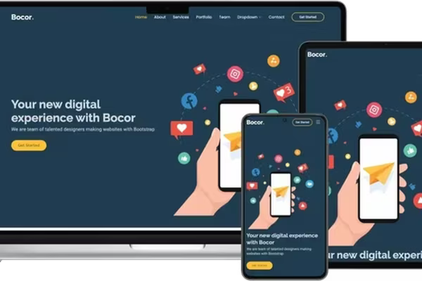 Featured image Bocor - Modern Bootstrap Website Template: Overview and Features