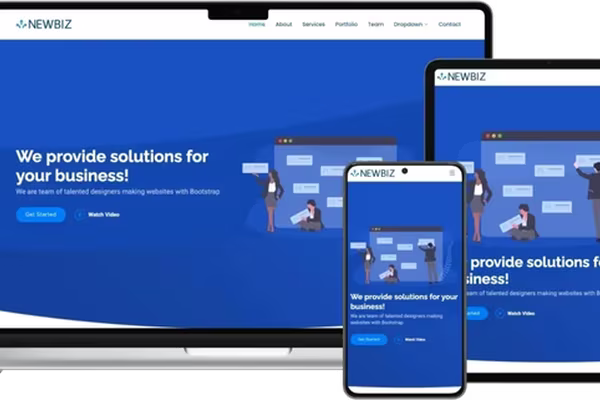 Featured image NewBiz: Modern and Creative Bootstrap Business Template