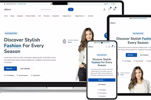 Images for the article eStore - Professional and Functional Bootstrap eCommerce Template