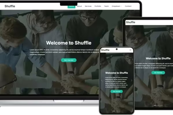Featured image Shuffle for Building Modern Business Websites