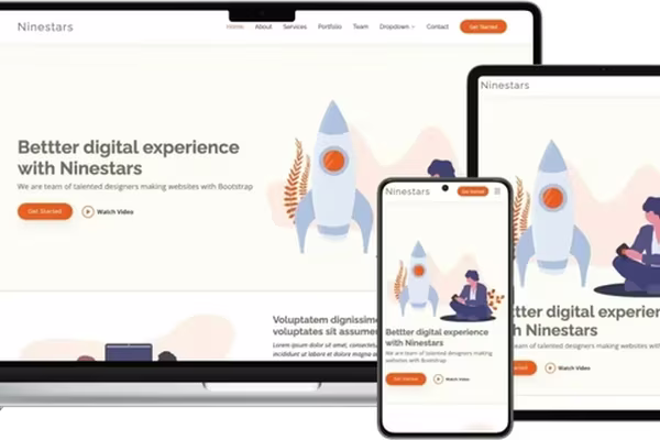 Featured image Ninestars - One-Page HTML Template