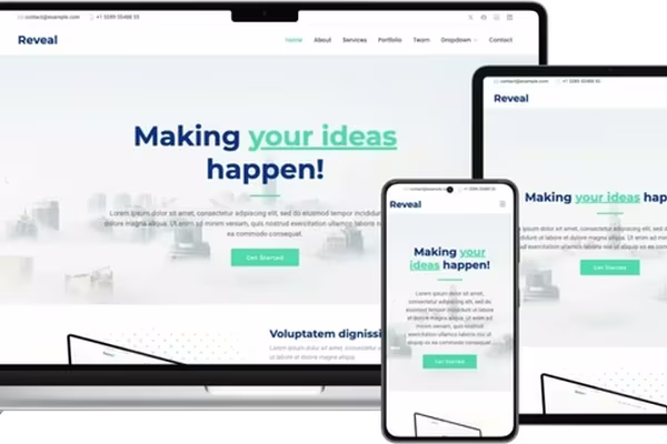 Featured image Reveal - Bootstrap Template for Creative Business