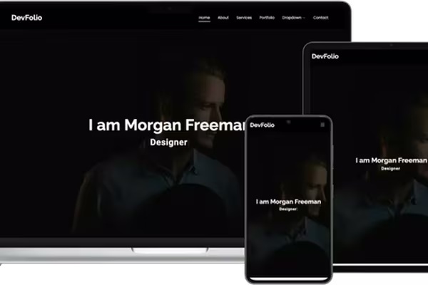 Featured image DevFolio - Free HTML Portfolio Template