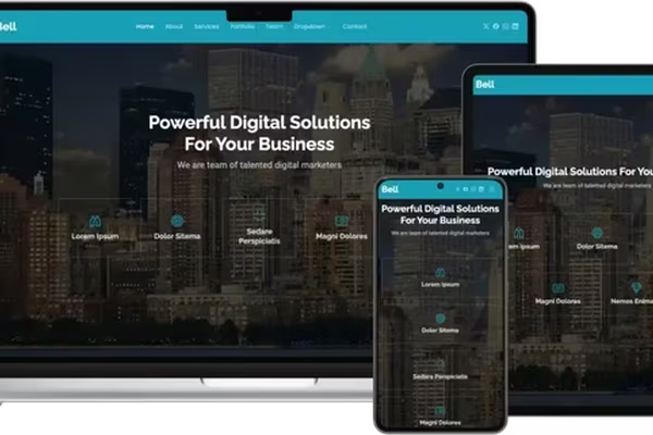 Featured image Bell: A Versatile One-Page Bootstrap Template for Various Websites