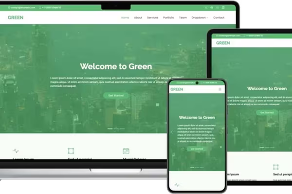 Featured image Green: The Perfect HTML Template to Promote Your Work or Business