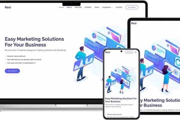 Images for the article Resi: Modern and Flexible Bootstrap Landing Page Template