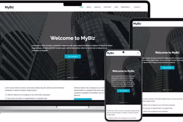 Featured image MyBiz - Elegant Free HTML5 Bootstrap Template for Professional Business Websites