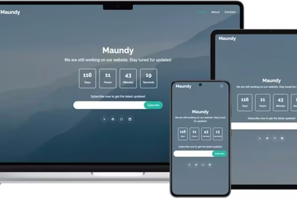 Featured image Maundy: Free, Flexible Coming Soon Page Template Built with Bootstrap