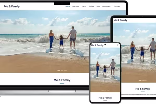 Featured image Me & Family: Modern and Effective Bootstrap-Based Family Website Template