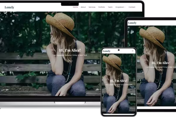 Featured image Lonely - Personal Portfolio and Resume Website Template