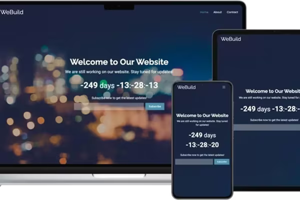Featured image WeBuild: Modern Bootstrap Template for Coming Soon Pages