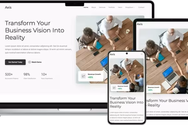 Featured image Axis: A Modern and User-Friendly Corporate Template for Effective Online Presence