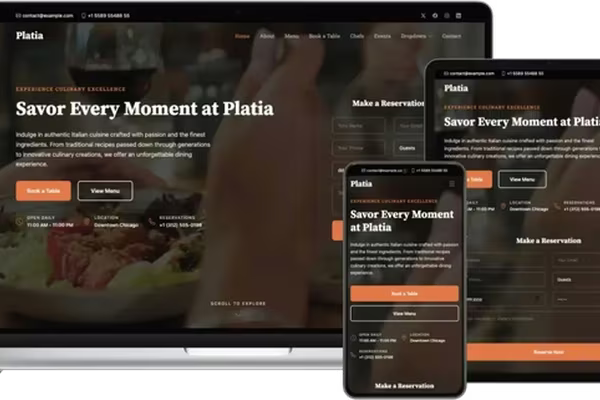 Featured image Platia - Modern Bootstrap Template for Restaurants