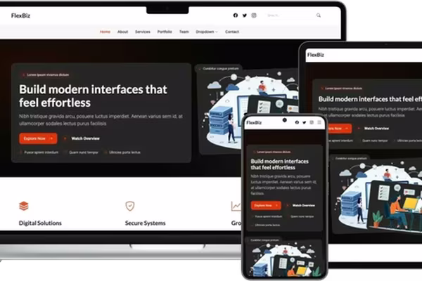 Featured image FlexBiz: Modern and Professional HTML Template for Business