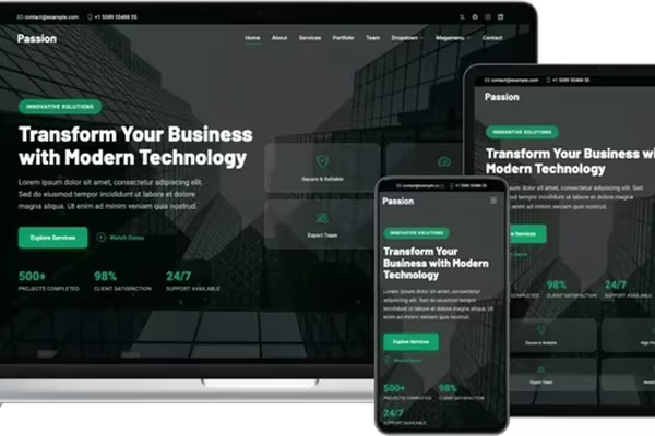 Featured image Passion - Versatile HTML Template for Various Business Websites