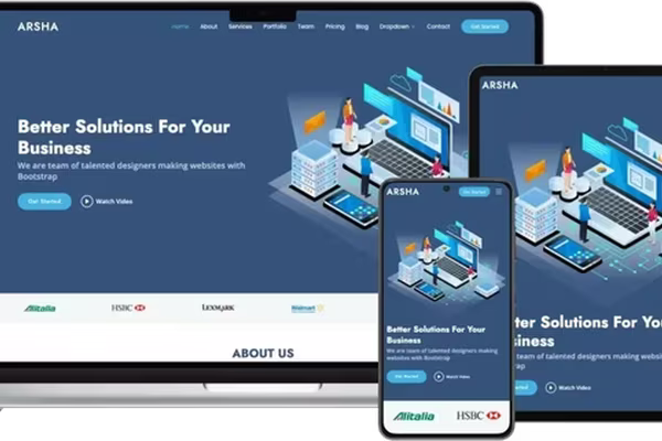 Images for the article Arsha: Modern and Clean Bootstrap Template for Startups and IT Services