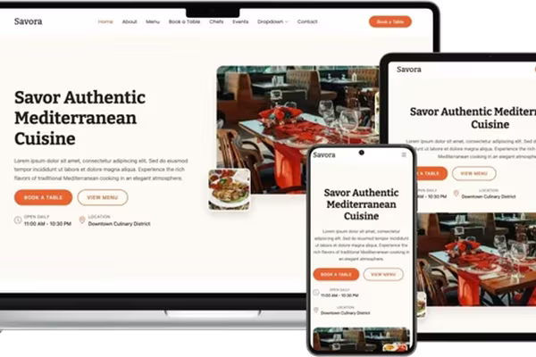 Featured image Savora: A Modern and Elegant HTML Template for Restaurant Businesses