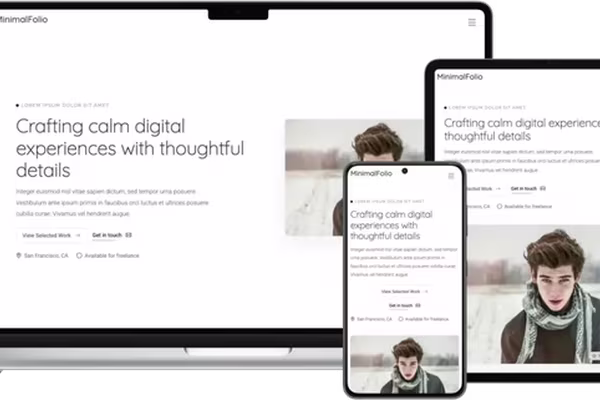 Featured image MinimalFolio: A Modern Bootstrap Portfolio Template for Professionals and Creatives
