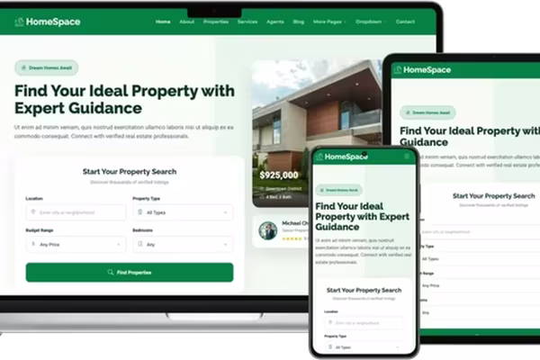 Images for the article HomeSpace: Modern and Thoughtful Bootstrap Template for Real Estate Websites