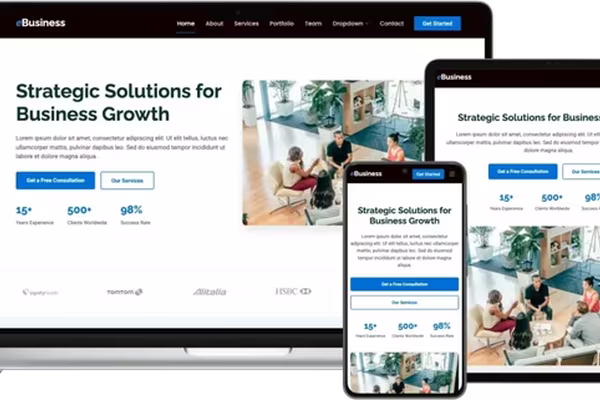 Featured image eBusiness: Your All-in-One Template for Business Websites