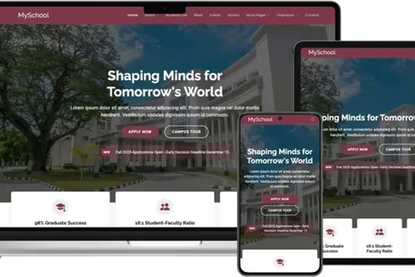 Images for the article MySchool: Professional HTML Template for Educational Institutions