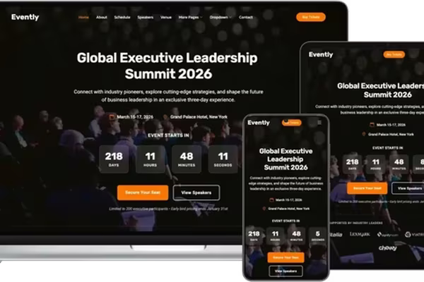 Featured image Creating Professional Events with the Bootstrap Template: Evently