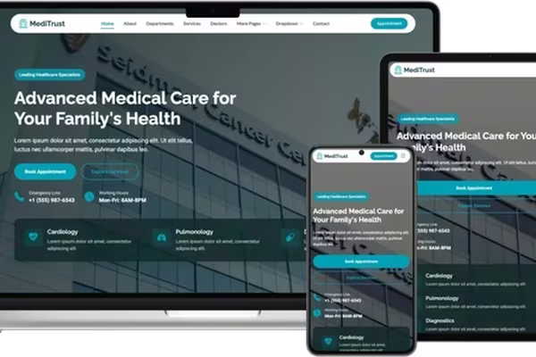 Featured image MediTrust: A Versatile and Professional Bootstrap Template for Medical Institutions