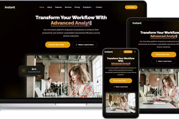 Featured image Instant: A Modern and Flexible HTML Template for Business Sites and Startups