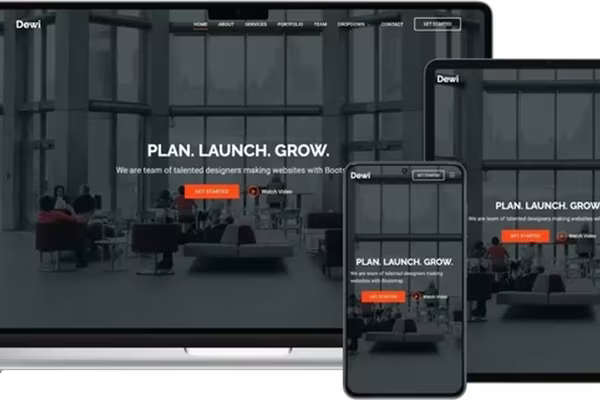 Featured image Dewi - A Modern Multipurpose Bootstrap Website Template