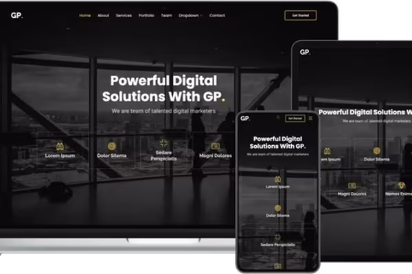 Featured image GP: A Modern Website Template for Professional Business Consultants