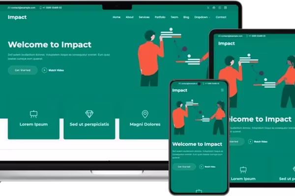 Featured image Impact: A Modern and Unique Bootstrap Template for Business and Corporate Sites