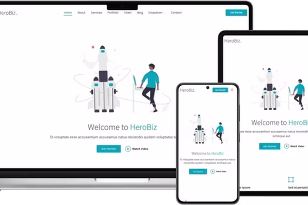 Featured image HeroBiz: A Modern, Lightweight, and Effective HTML Template for Business Websites