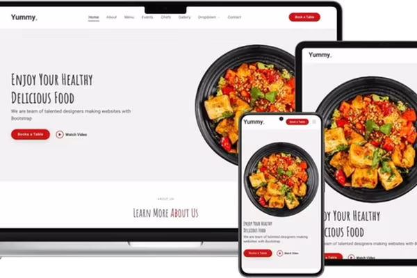 Featured image Yummy - The Perfect Template for Creating a Restaurant or Cafe Website