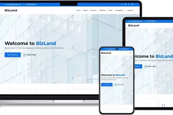 Featured image BizLand: Modern Multipurpose Website Template for Corporate and Agency Sites