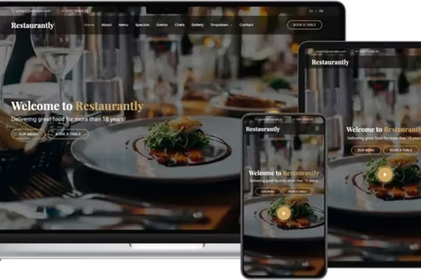 Featured image Restaurantly: Modern Bootstrap-Based Restaurant Website Template