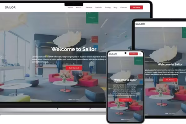 Featured image Sailor: Stylish, Responsive, and User-Friendly Bootstrap Business Template