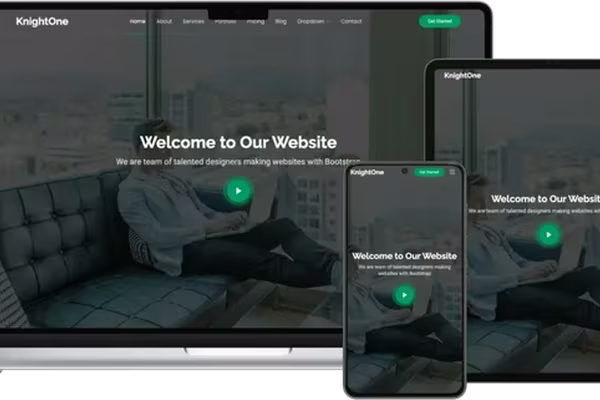 Featured image KnightOne: Versatile Bootstrap-Based Business Website Template for Various Uses