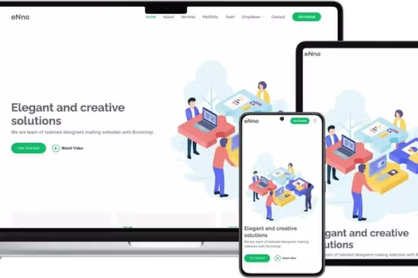 Featured image eNno: Clean, Modern Website Template with Exceptional Performance and Aesthetics