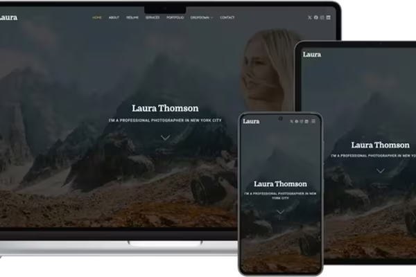 Featured image Laura: Free Responsive Portfolio Website Template