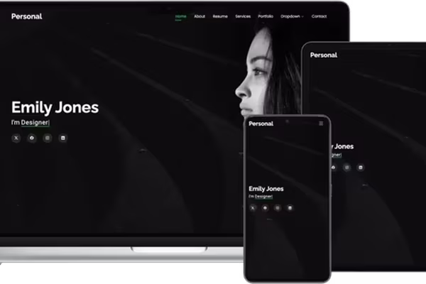 Featured image Personal: Professional Portfolio and Resume Template