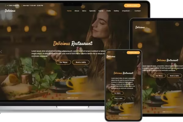 Featured image Delicious: Creative and Versatile Free Restaurant Website Template