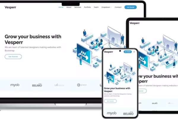 Featured image Vesperr: Modern and Stylish Website Template for Digital Agencies Based on Bootstrap