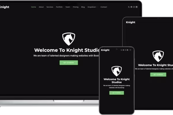 Featured image Knight: Versatile Bootstrap-Based Template for Web Agencies