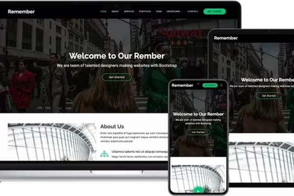 Featured image Remember - Multipurpose One-Page Website Template for Corporate and Business Resources