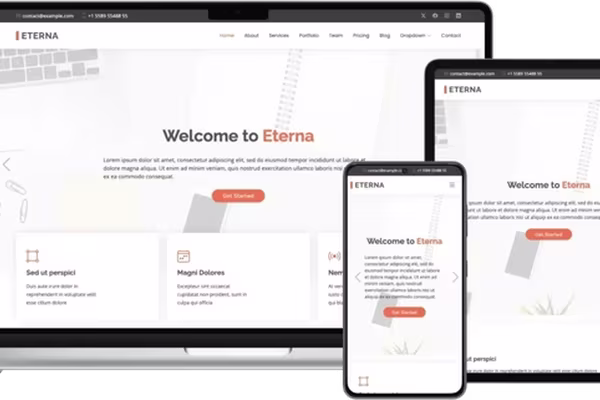 Featured image Eterna: High-Quality Responsive Bootstrap-Based Website Template